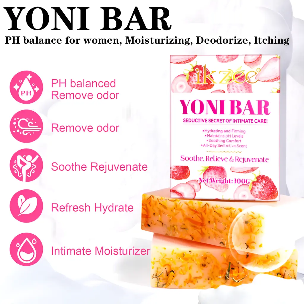 Screenshot 2024-10-09 at 19-23-06 Ikzee Private Label Effectively Eliminates Redness Itchiness Soothing Comfort Hydrating Firming Strawberry Pink Yoni Bar Soap - Buy Yoni Bar Soap yoni Bar pink Yoni Bar Soap private Label Yoni Soap Bar yoni Bar S[...].webp