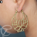 Brass Floral Earring 021