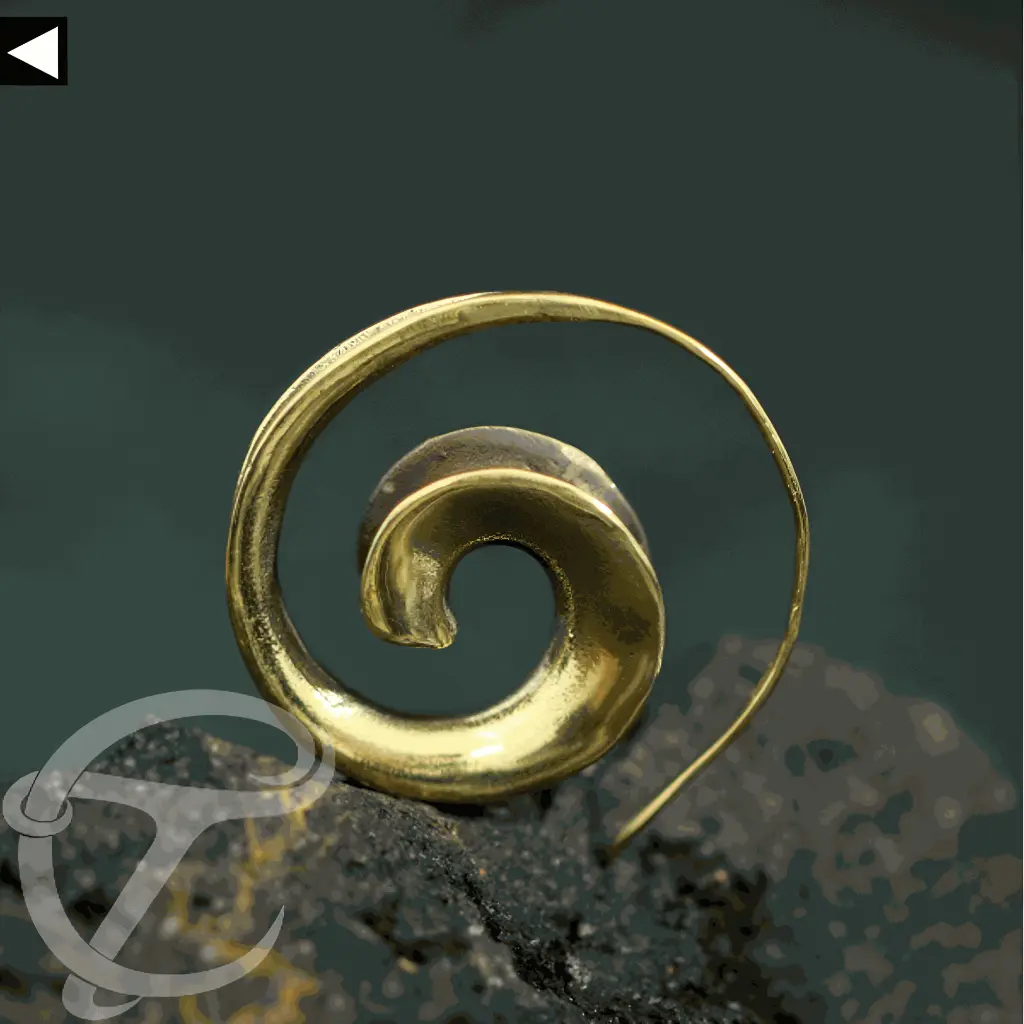 ​	​Tribal spiral Earring