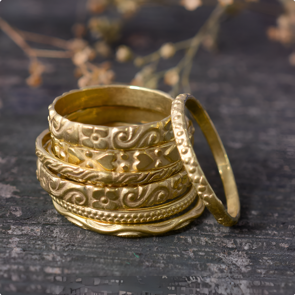 Gold Bracelet Set 2 Brass