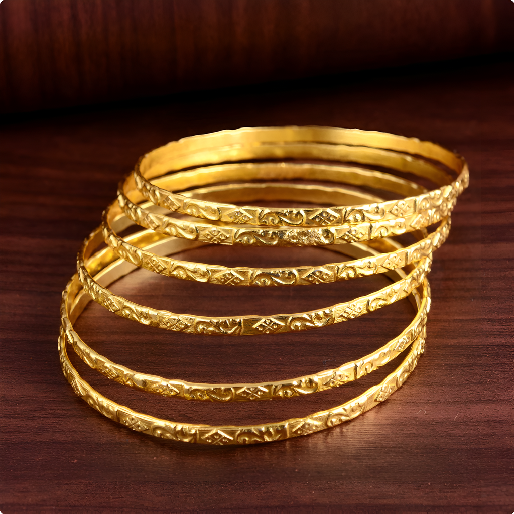 Set of Gold Brass Bangles