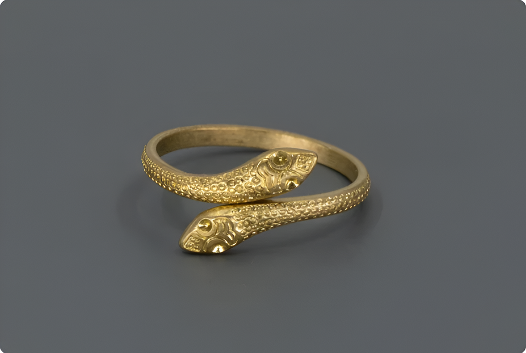 Serpent Brass Ring
