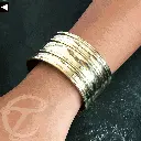 3 Stacks Brass Bangle