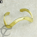 Wave Brass Bangle