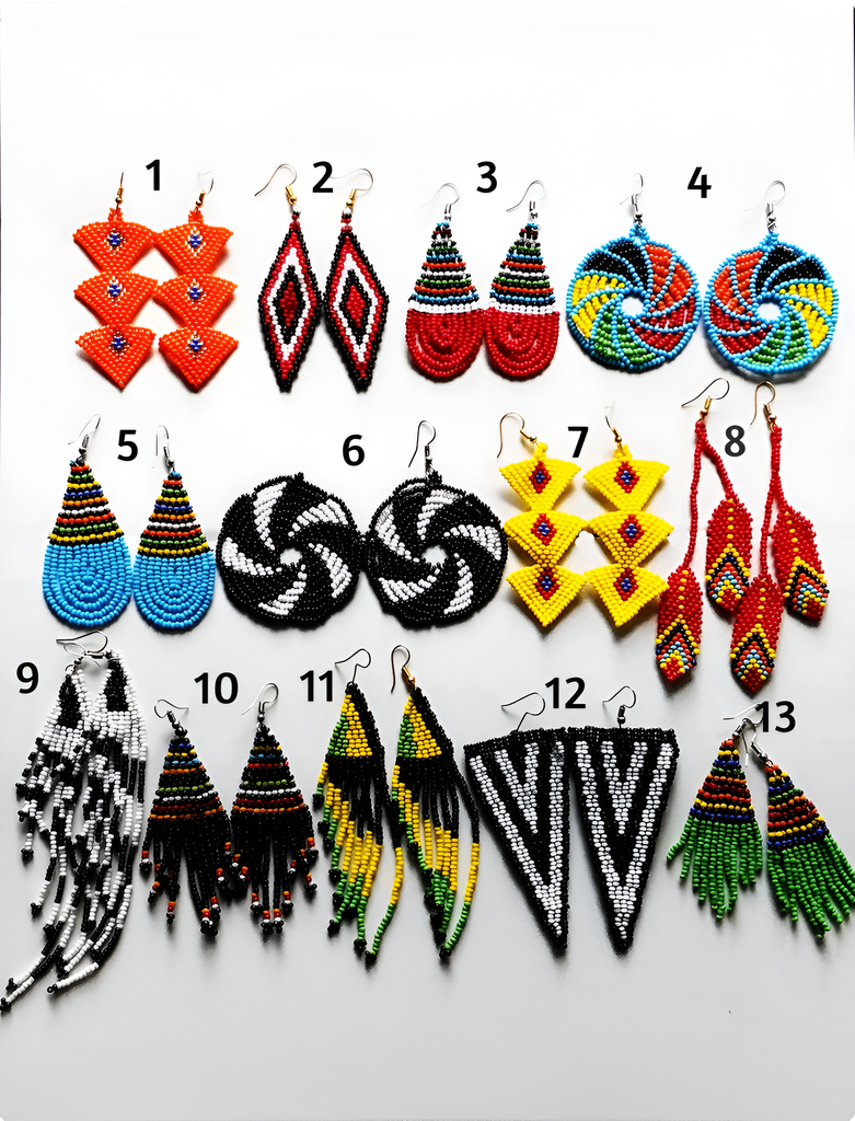 Earrings Massai beaded