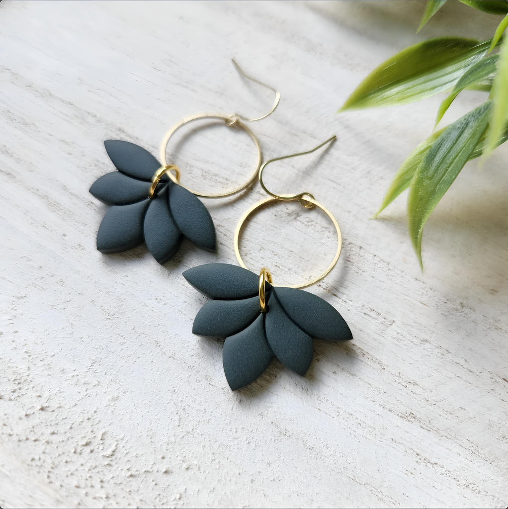 Blue Clay Earring