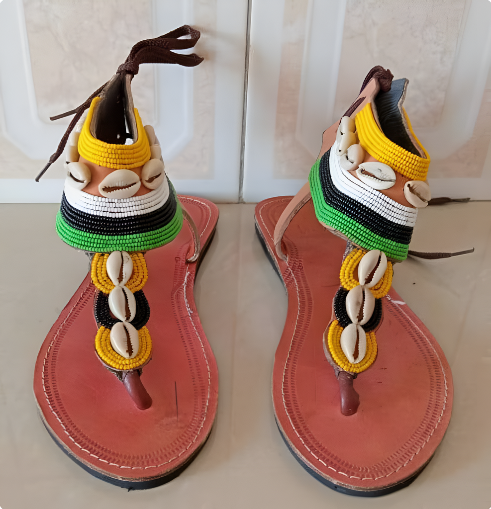 Seashell Beaded Sandals