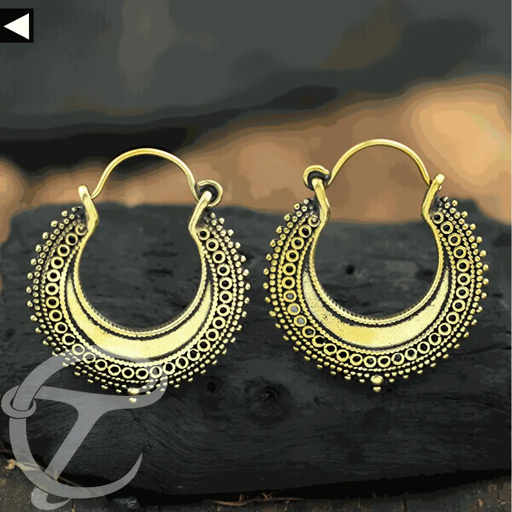 La Luna Brass Earrings