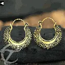 La Luna Brass Earrings