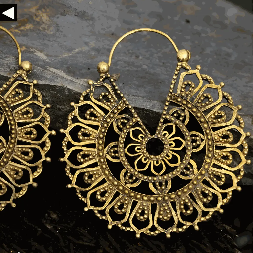 Mandal Brass Earring