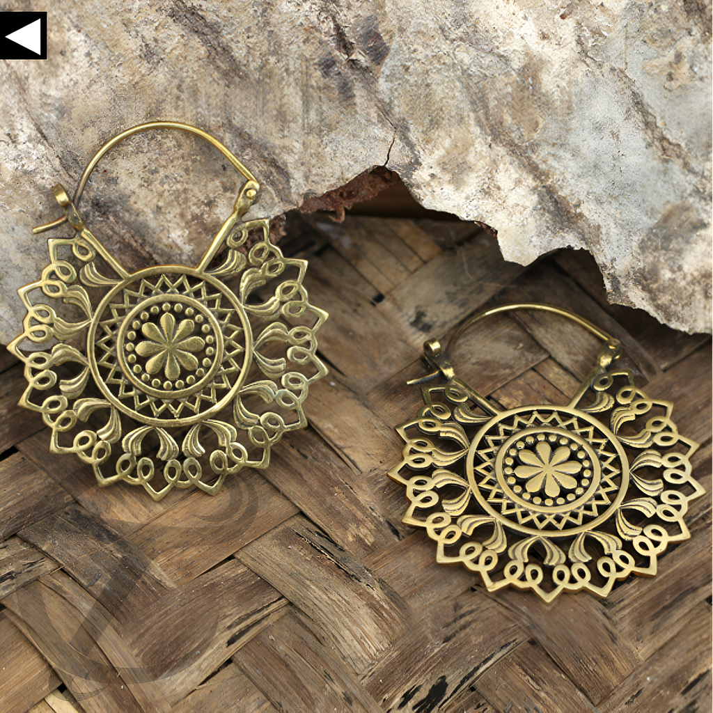 Brass Mandela Earring