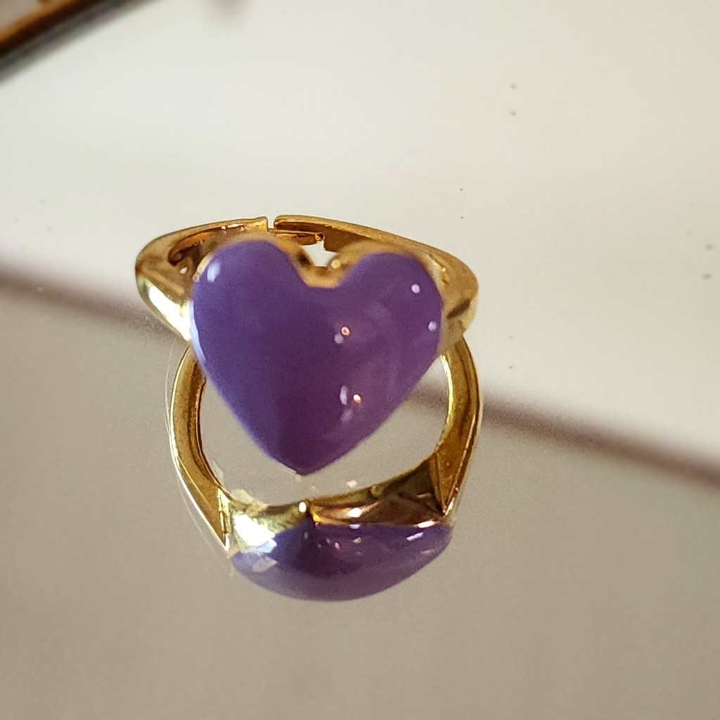 Lilac Heart Ring