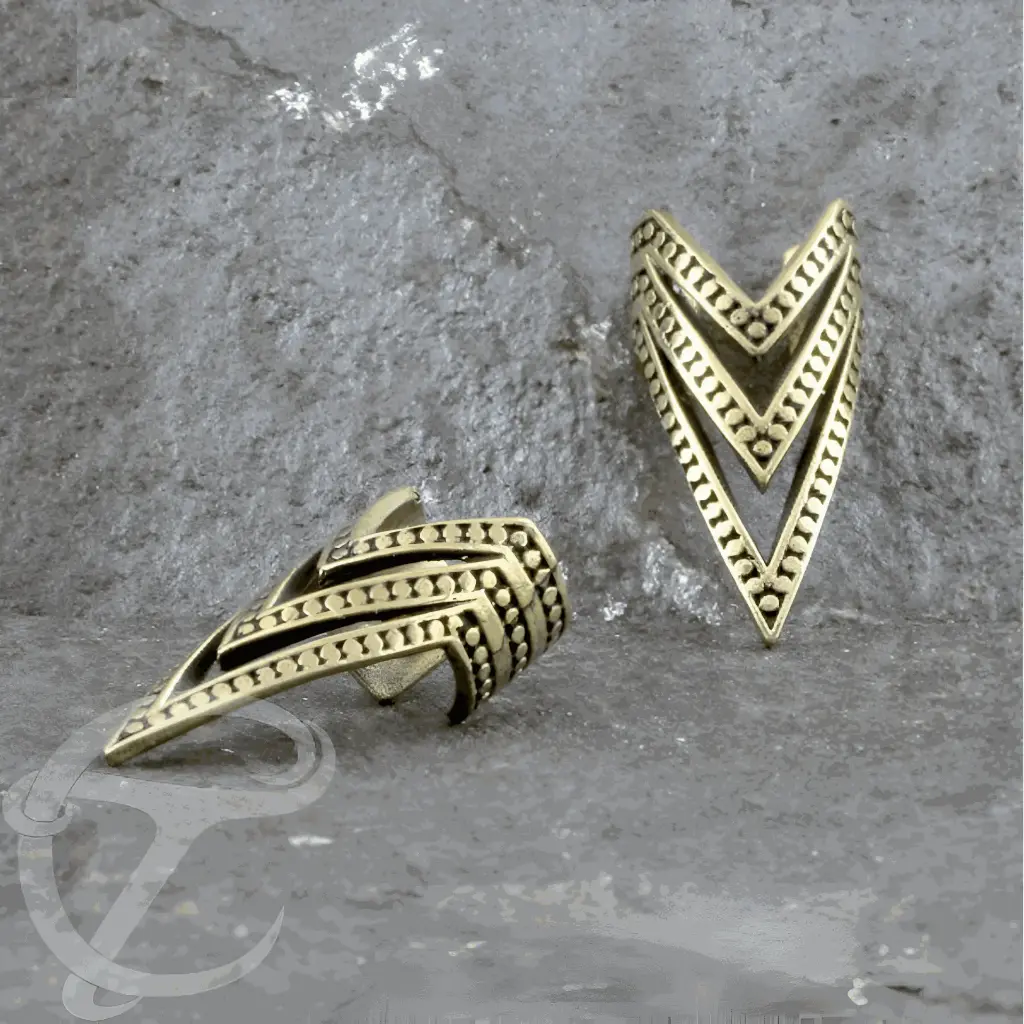 Warrior Ear Cuff/ Dread Bead Brass