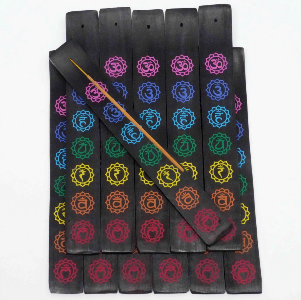 Black Base 7 Chakra Incense Burner