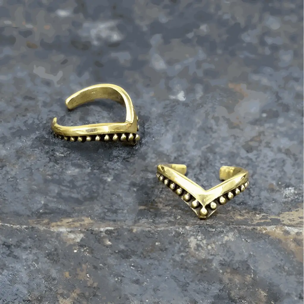 Venus Ear Cuff | Dread Lock Bead | Brass