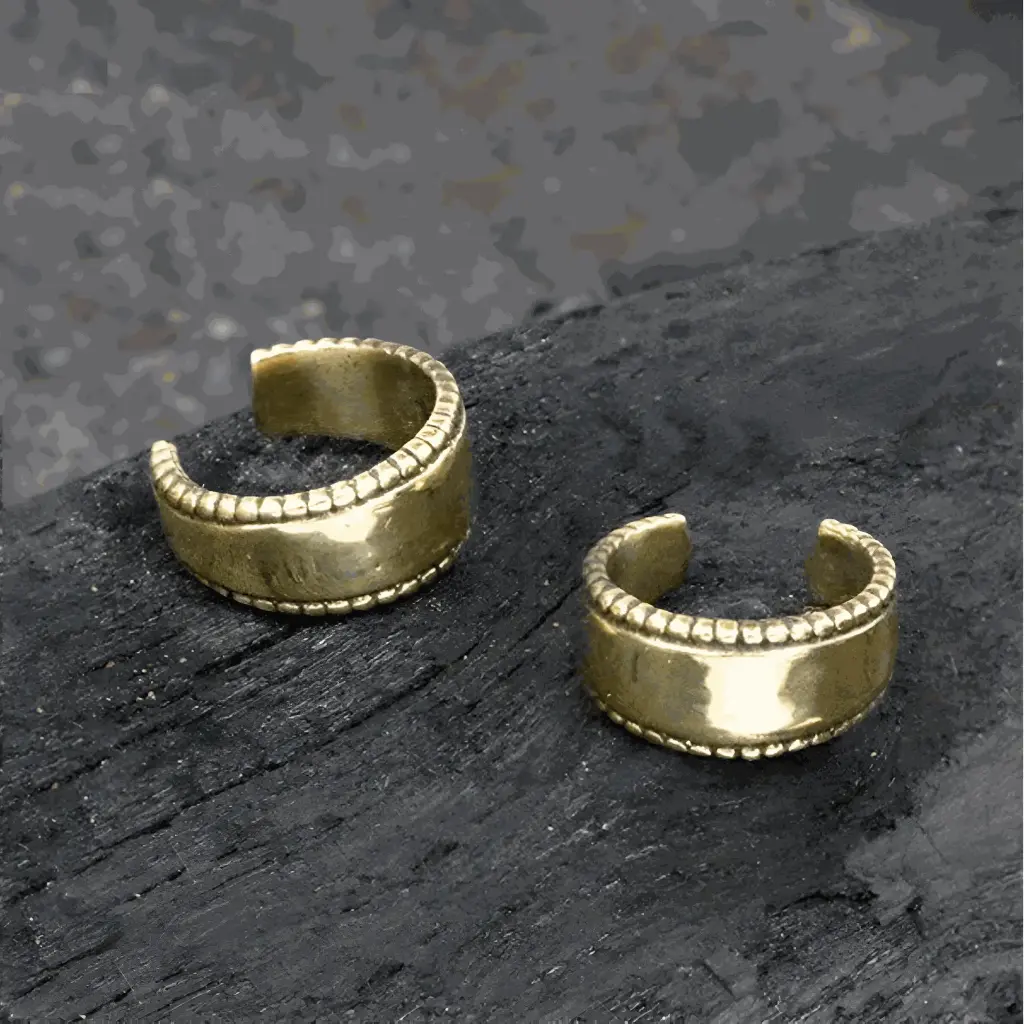 Brass Ear Cuff / Dread Lock Bead