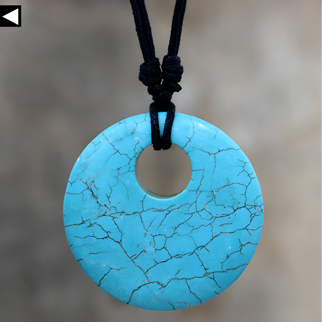 Turquoise Disk Necklace
