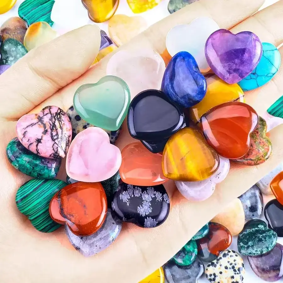 Natural Heart Stones