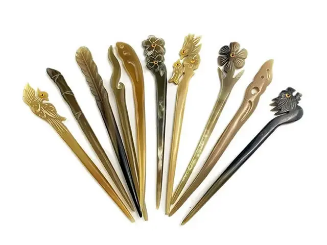 Yak Horn Hairsticks Hairpins