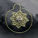 Abalone Inlay Lotus Earring
