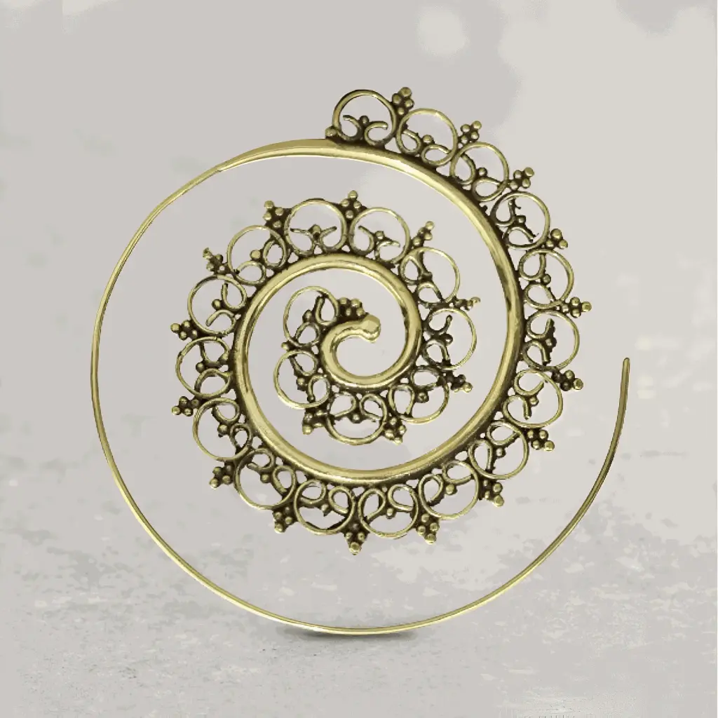 Tribal Earring Spiral