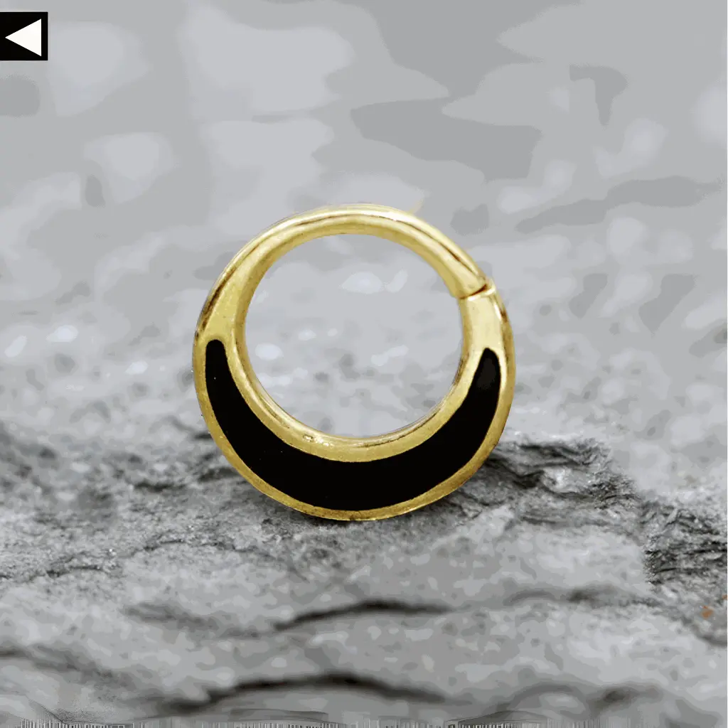 Black Luna Shell Septum Ring
