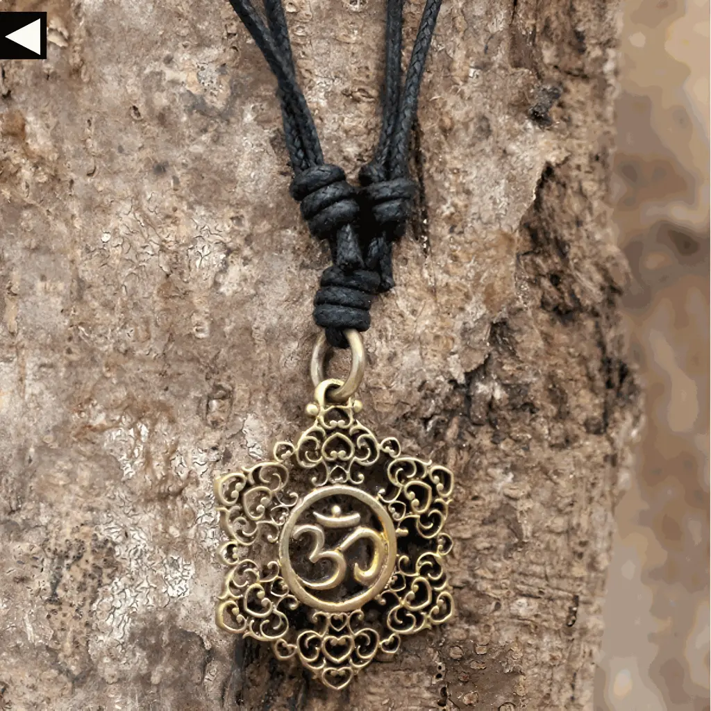 Om Brass Necklace