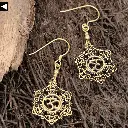 Om Brass Mandala Earrings