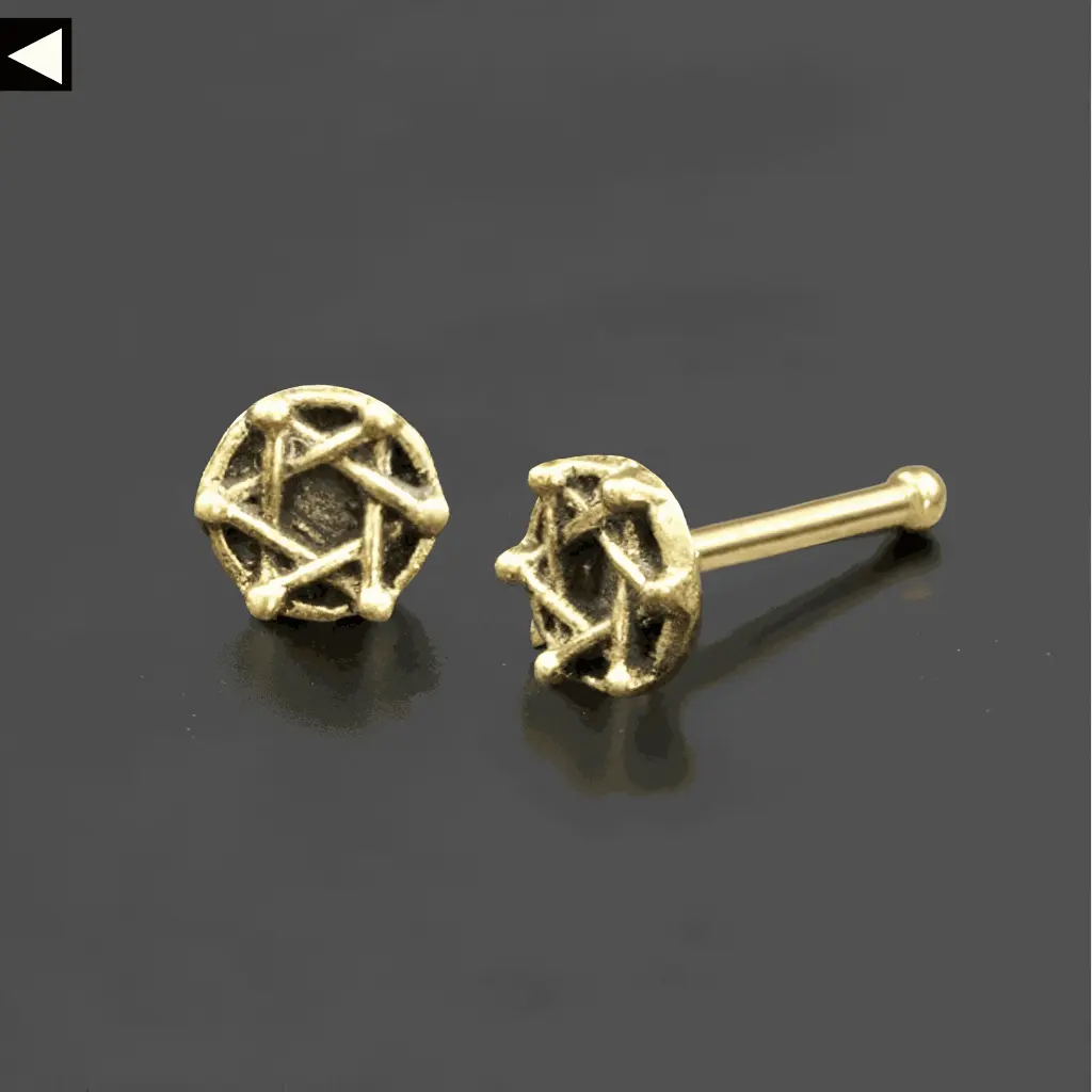 Jew Star Nose Pin 