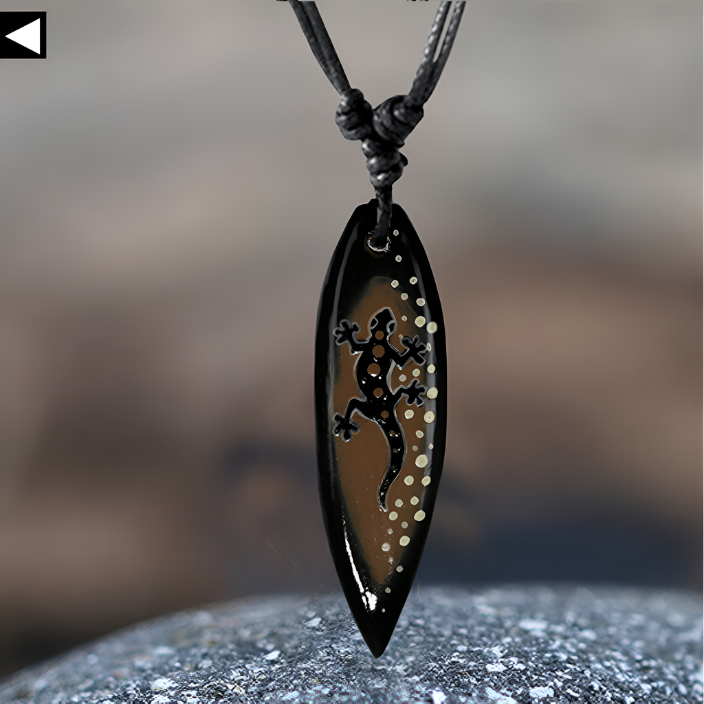 Gecko Surfboard Necklace 