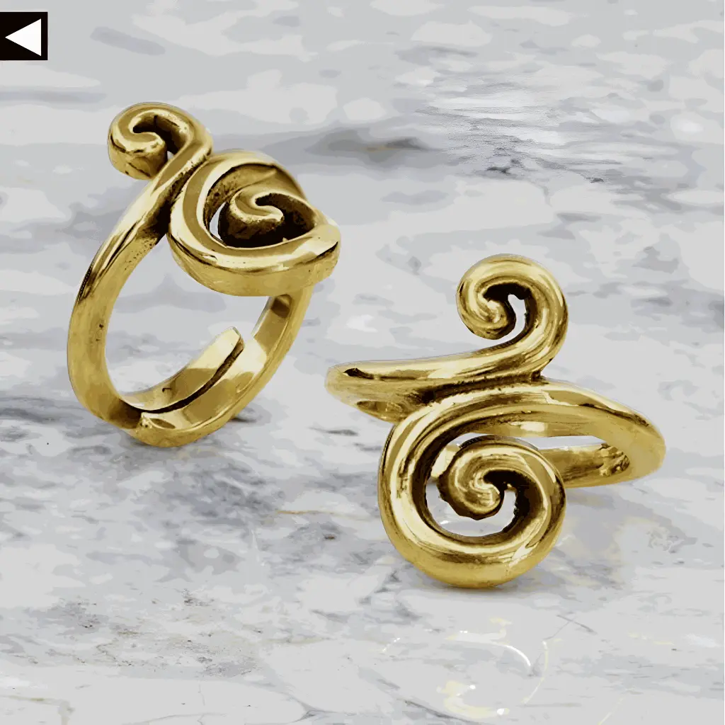 Brass Spiral Ring