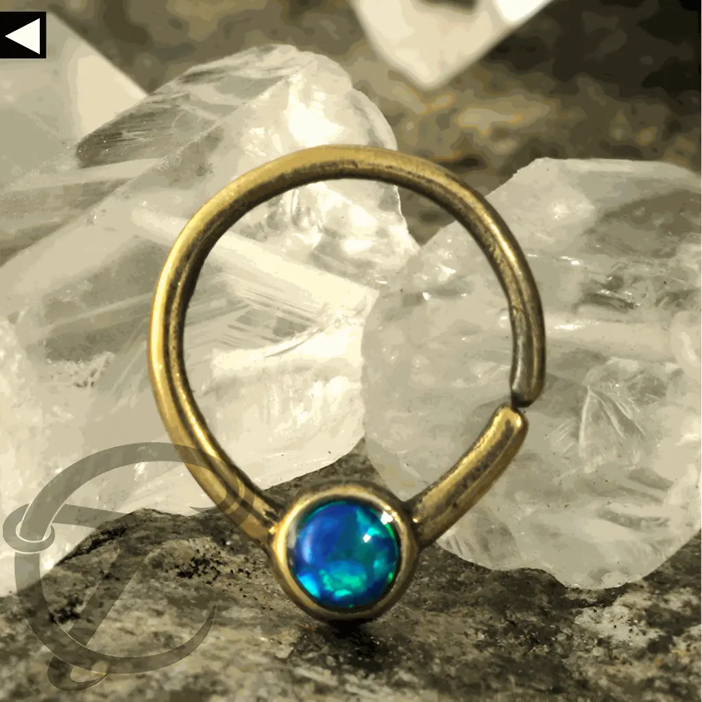 Blue Opal Septum Ring