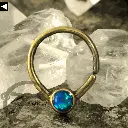 Blue Opal Septum Ring