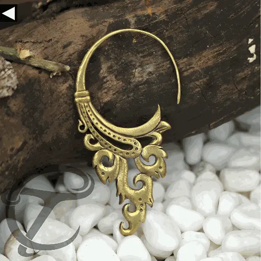 Tribal Brass Earrings pair