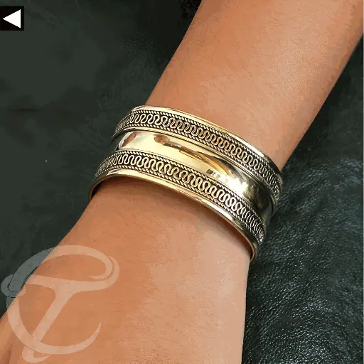 Greek Thread Brass Bangle