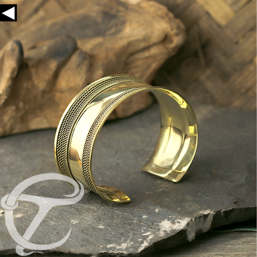 Braded Brass Bangle