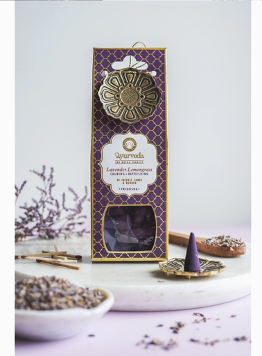 Ayurveda Cones - Lavender Lemongrass | + Burner 