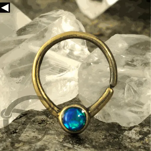 Blue Opal Septum Ring